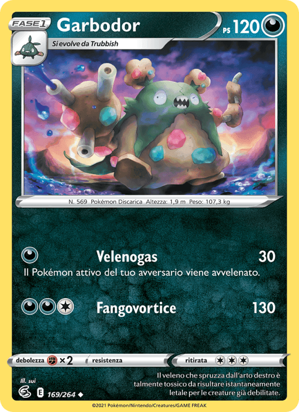 Garbodor, card 169 from Colpo Fusione