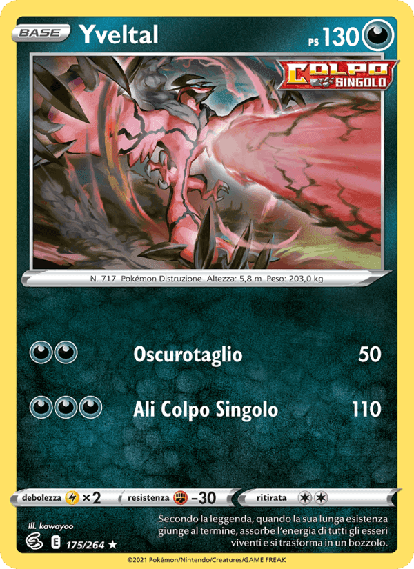 Yveltal, carta 175 di Colpo Fusione