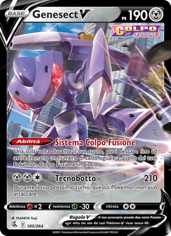 Genesect V, carta 185 di Colpo Fusione