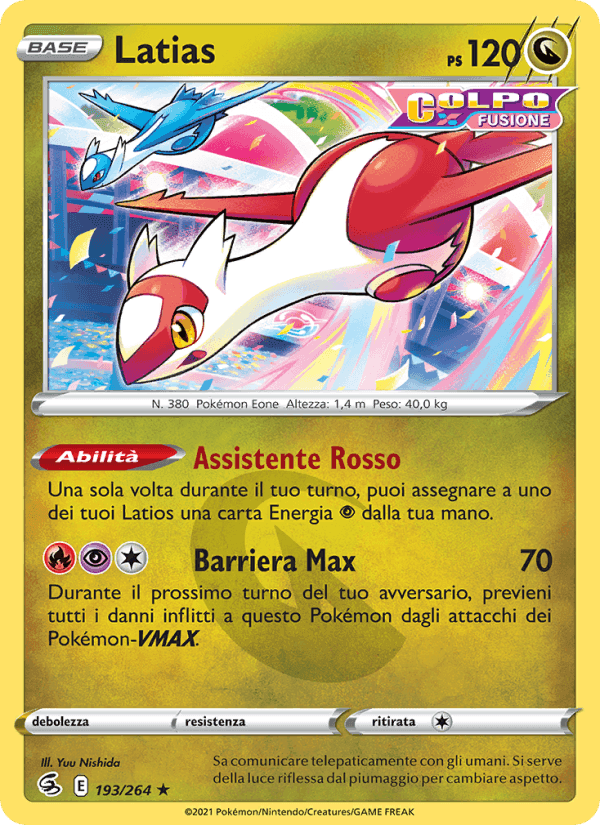 Latias, card 193 from Colpo Fusione