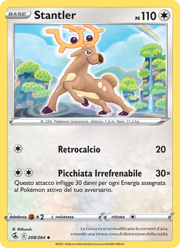 Stantler, carta 208 di Colpo Fusione