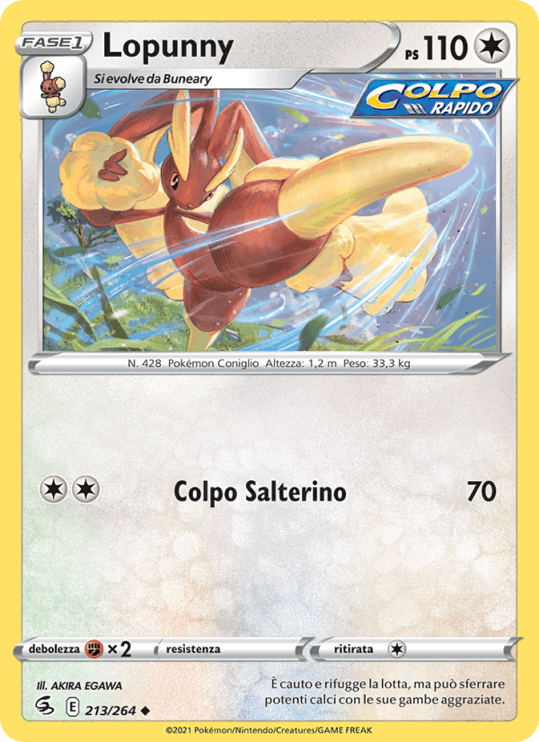 Lopunny, carta 213 di Colpo Fusione