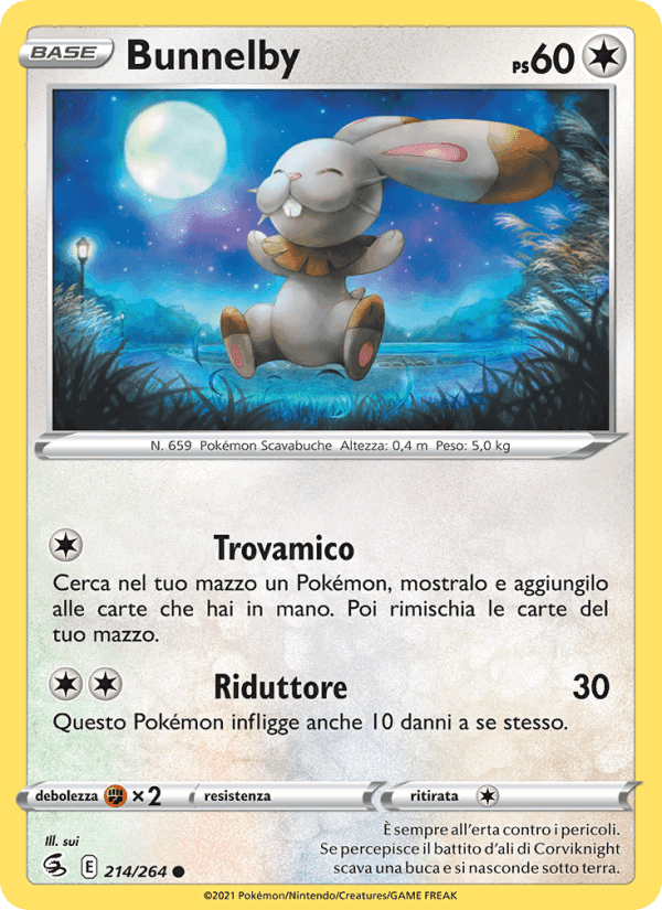 Bunnelby, carta 214 di Colpo Fusione