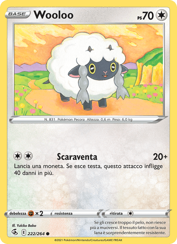 Wooloo, card 222 from Colpo Fusione