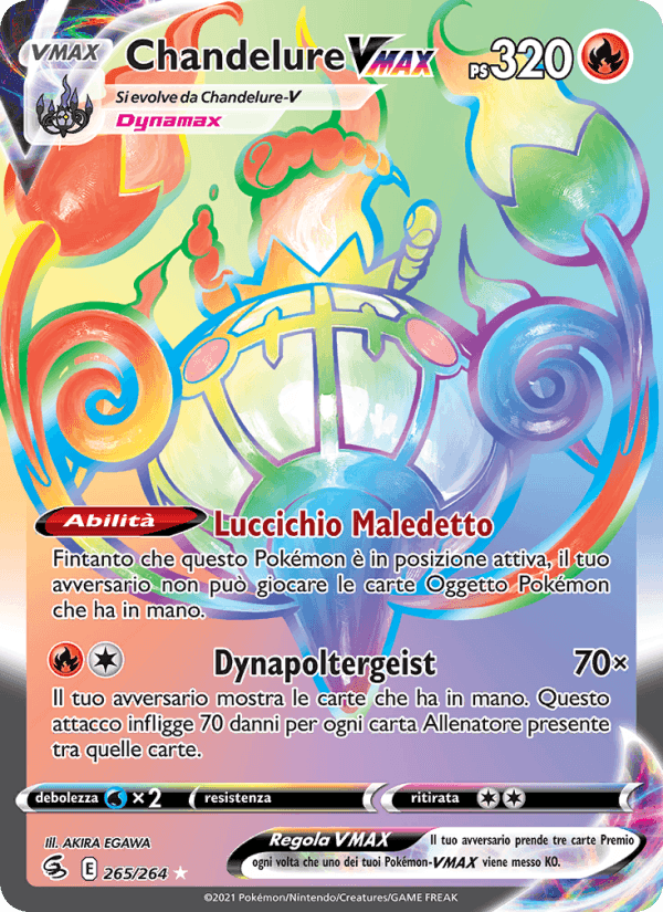 Chandelure VMAX, card 265 from Colpo Fusione