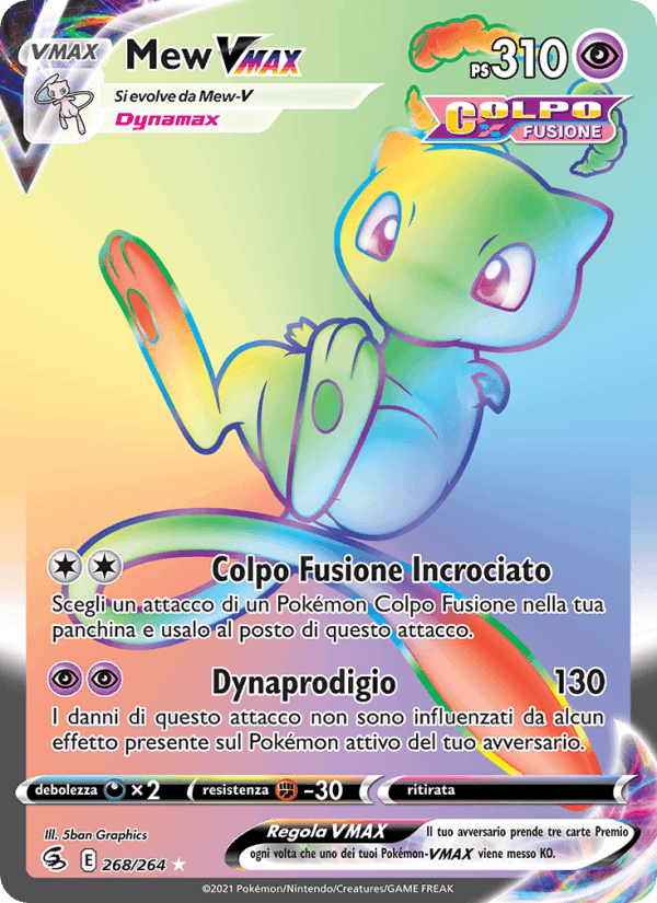 Mew VMAX, card 268 from Colpo Fusione