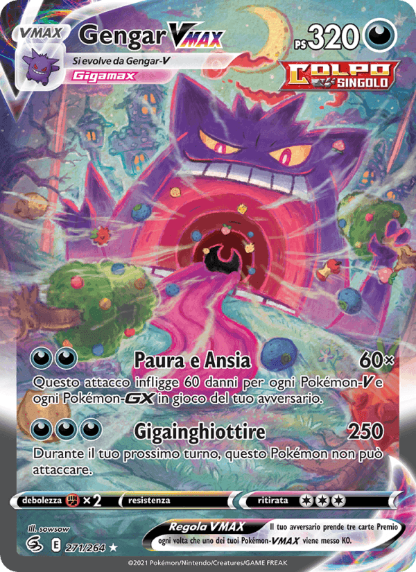 Gengar VMAX, carte 271 de Colpo Fusione