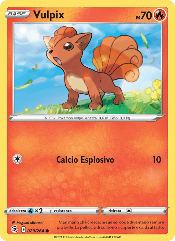 Vulpix, carta 29 di Colpo Fusione