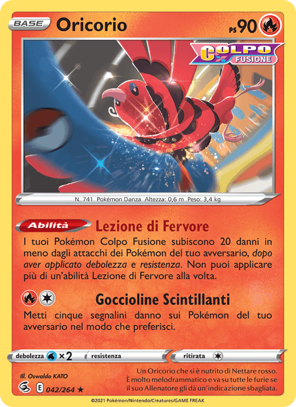 Oricorio, carta 42 di Colpo Fusione