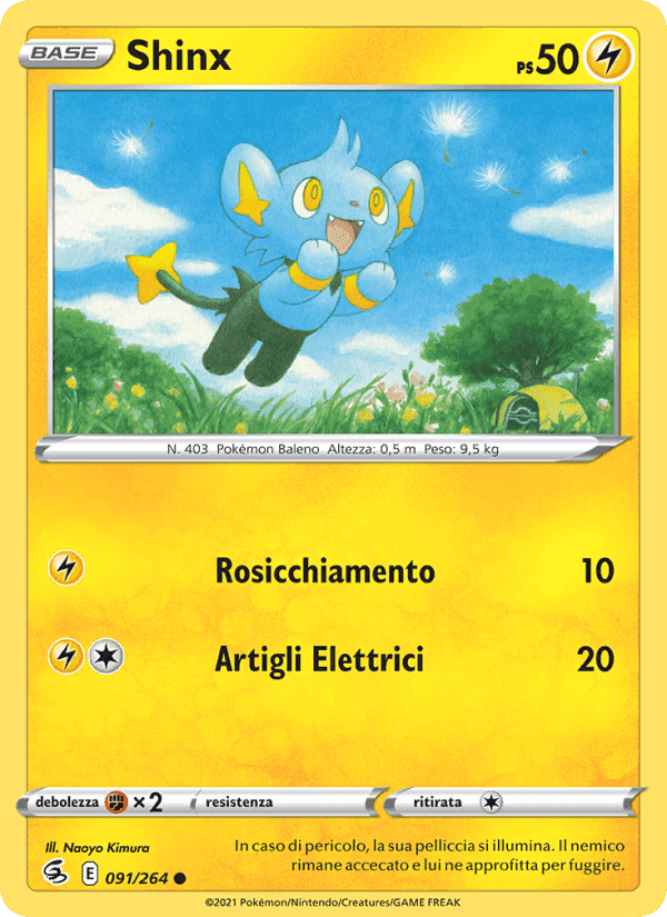 Shinx, card 91 from Colpo Fusione
