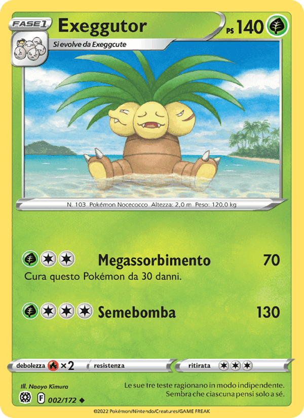 Exeggutor, carta 002 de Astri Lucenti