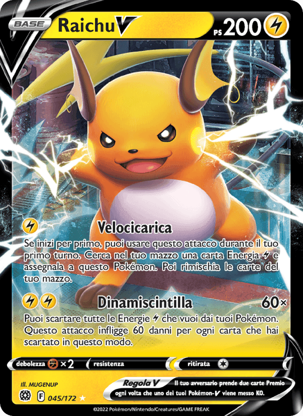 Raichu V, card 045 from Astri Lucenti