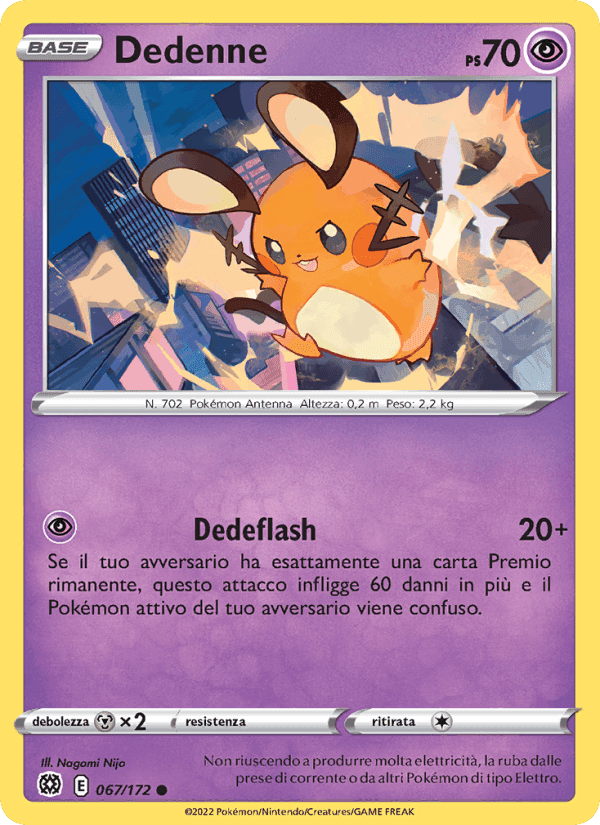 Dedenne, carta 067 di Astri Lucenti