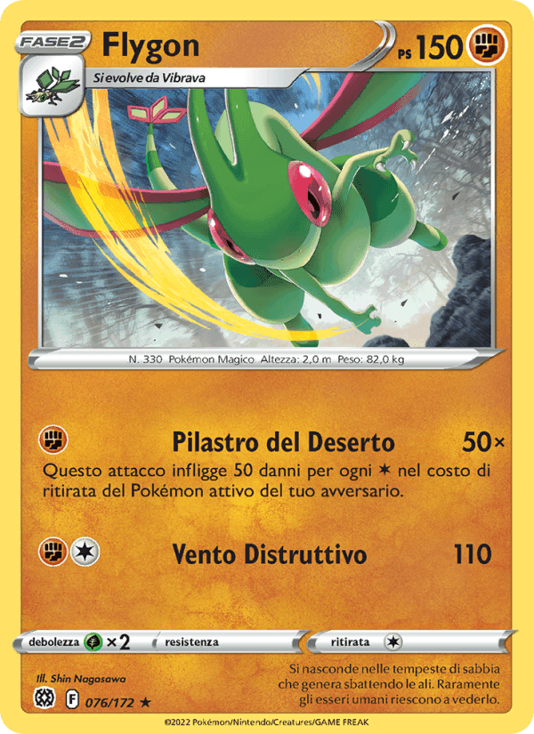 Flygon, carta 076 di Astri Lucenti