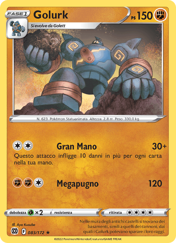 Golurk, carta 083 de Astri Lucenti