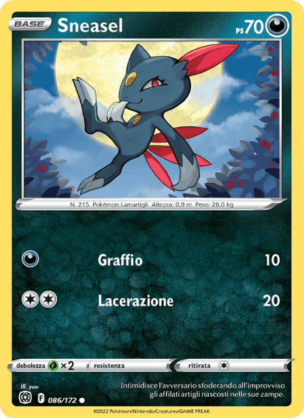 Sneasel, carta 086 di Astri Lucenti
