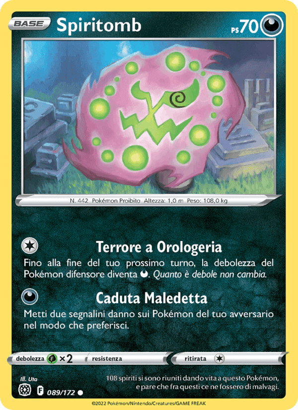 Spiritomb, carta 089 di Astri Lucenti