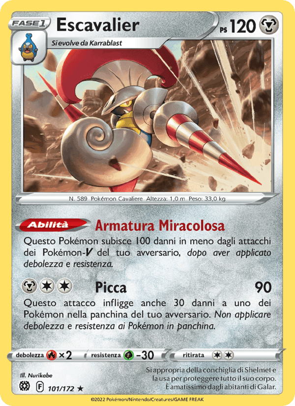 Escavalier, carta 101 di Astri Lucenti