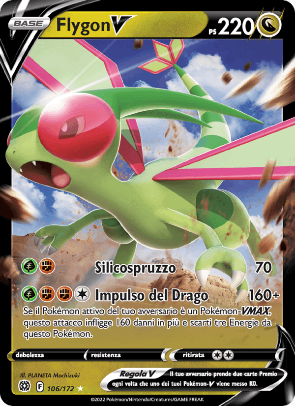 Flygon V, card 106 from Astri Lucenti