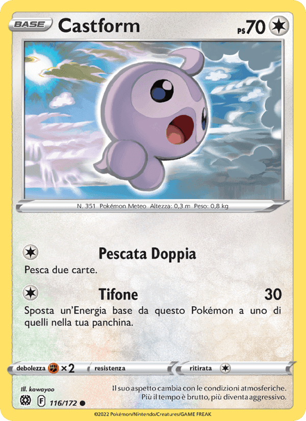 Castform, carta 116 di Astri Lucenti