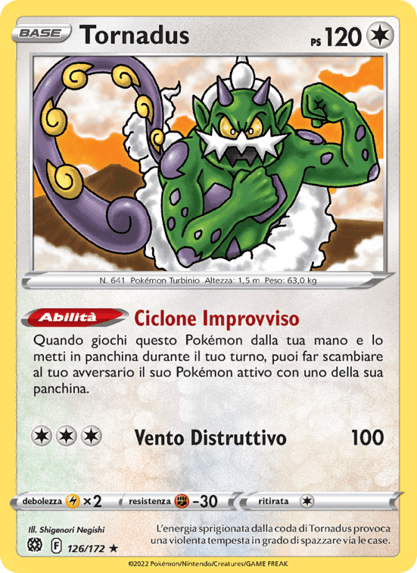 Tornadus, carta 126 di Astri Lucenti
