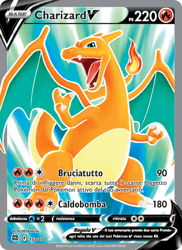 Charizard V, carte 153 de Astri Lucenti