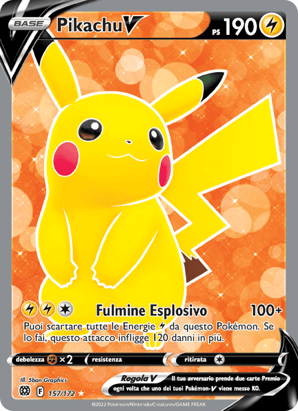 Pikachu V, card 157 from Astri Lucenti