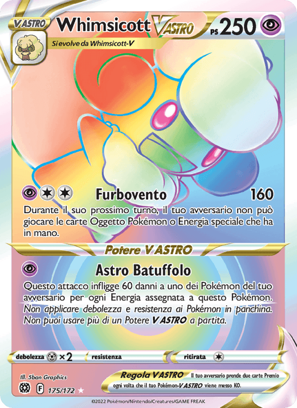 Whimsicott V ASTRO, carta 175 di Astri Lucenti