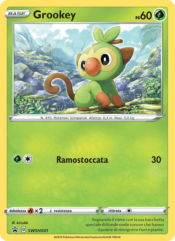 Grookey, carte SWSH001 de SPSC Promo