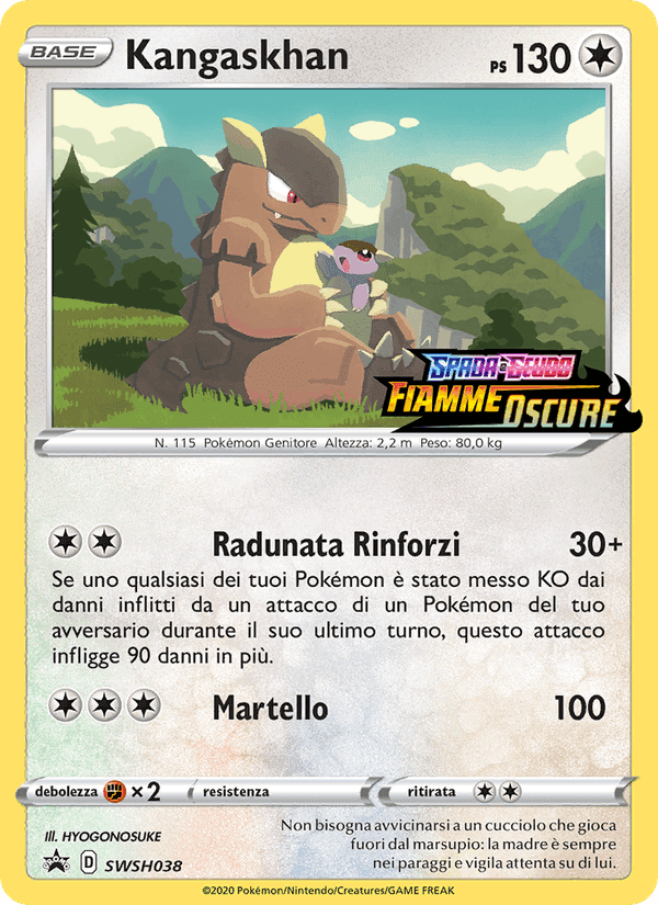 Kangaskhan, carte SWSH038 de SPSC Promo