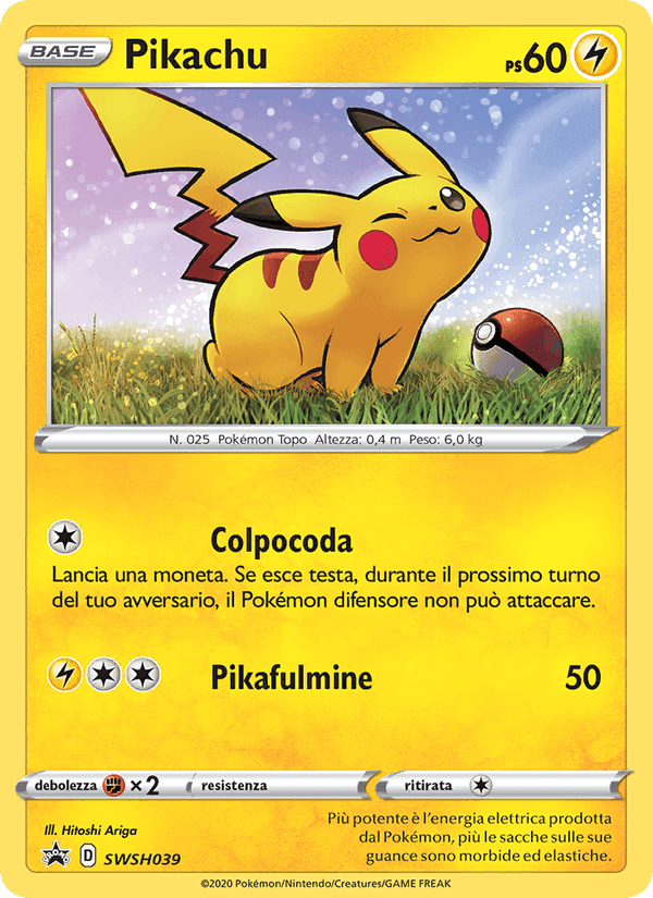 Pikachu, carte SWSH039 de SPSC Promo