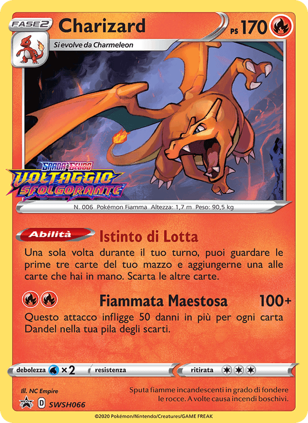 Charizard, carta SWSH066 di SPSC Promo