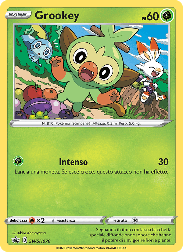 Grookey, card SWSH070 from SPSC Promo