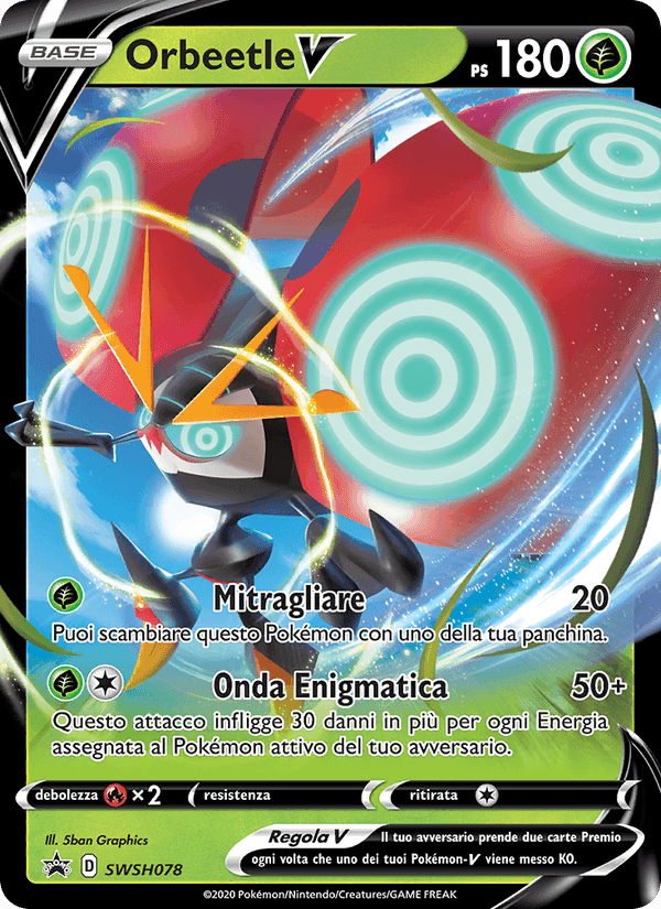 Orbeetle V, carta SWSH078 di SPSC Promo