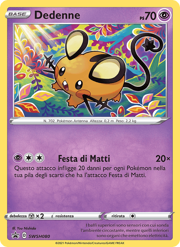 Dedenne, carta SWSH080 di SPSC Promo