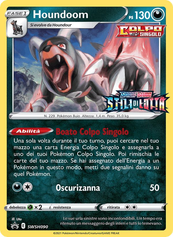 Houndoom, carta SWSH090 di SPSC Promo