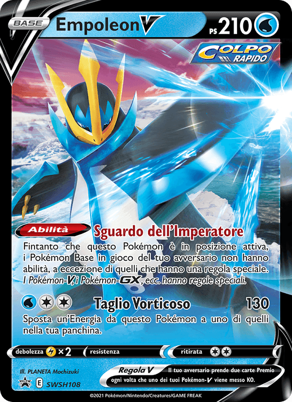 Empoleon V, carta SWSH108 di SPSC Promo