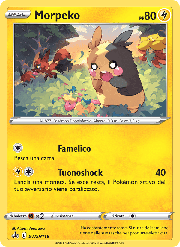 Morpeko, carta SWSH116 de SPSC Promo
