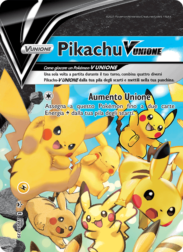 Pikachu V UNIONE, card SWSH139 from SPSC Promo