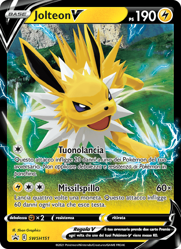 Jolteon V, card SWSH151 from SPSC Promo
