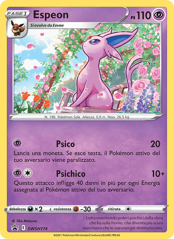 Espeon, carta SWSH174 di SPSC Promo