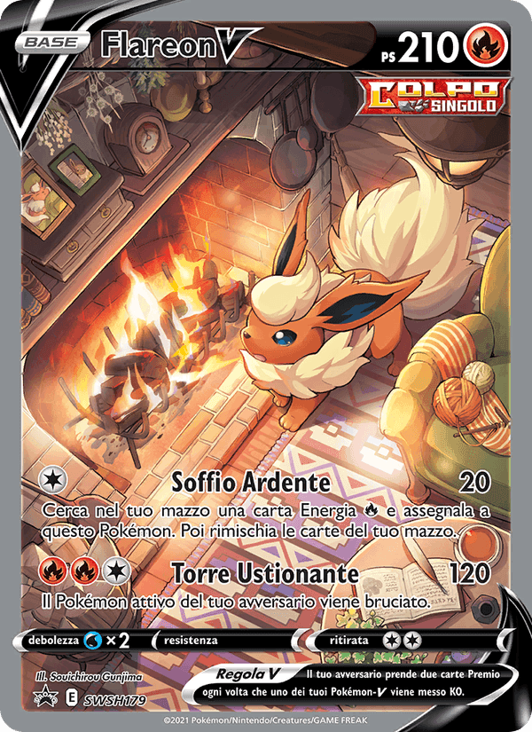 Flareon V, carta SWSH179 de SPSC Promo