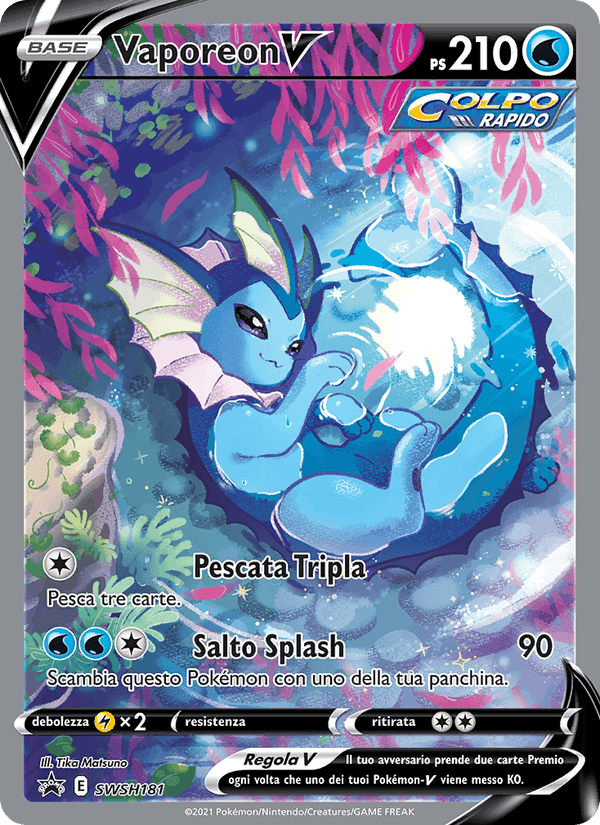 Vaporeon V, carta SWSH181 di SPSC Promo