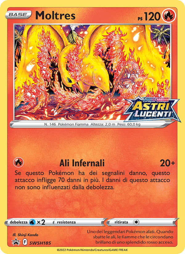 Moltres, card SWSH185 from SPSC Promo