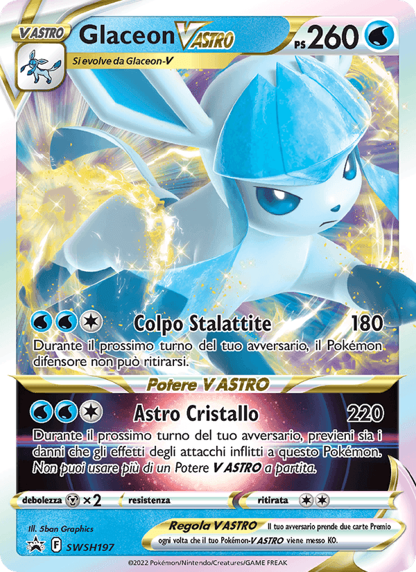 Glaceon V ASTRO, carta SWSH197 di SPSC Promo
