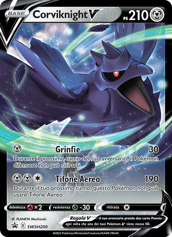 Corviknight V, carta SWSH200 di SPSC Promo