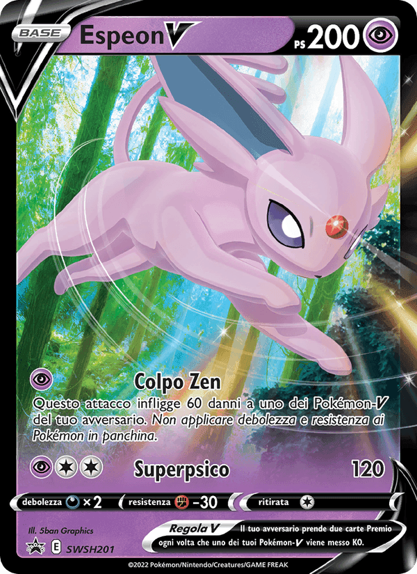 Espeon V, card SWSH201 from SPSC Promo