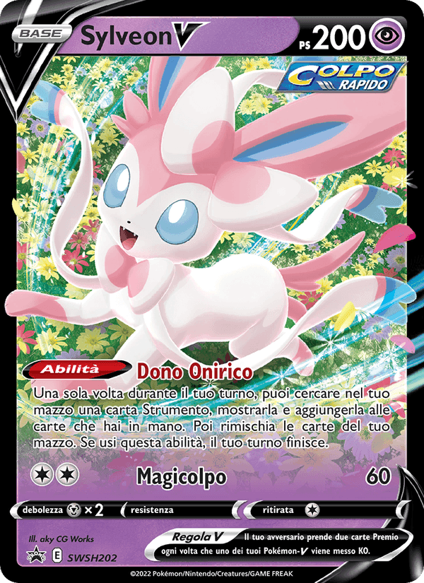 Sylveon V, carta SWSH202 di SPSC Promo