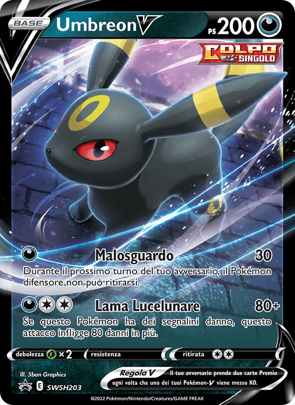 Umbreon V, card SWSH203 from SPSC Promo