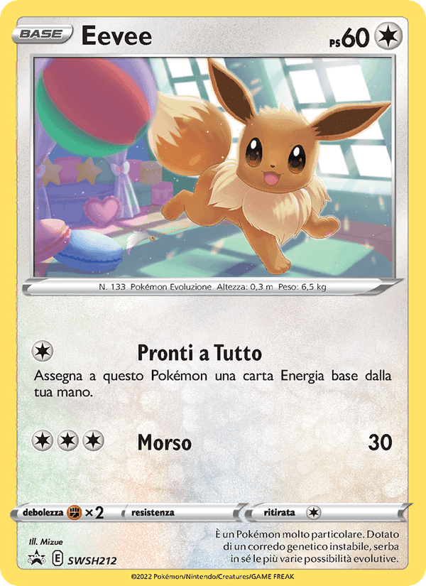 Eevee, carta SWSH212 di SPSC Promo
